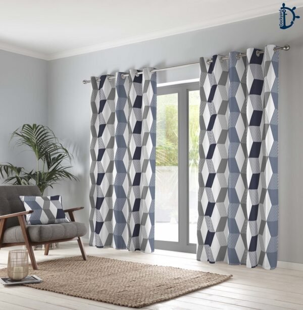 curtains Geo Wall Navy