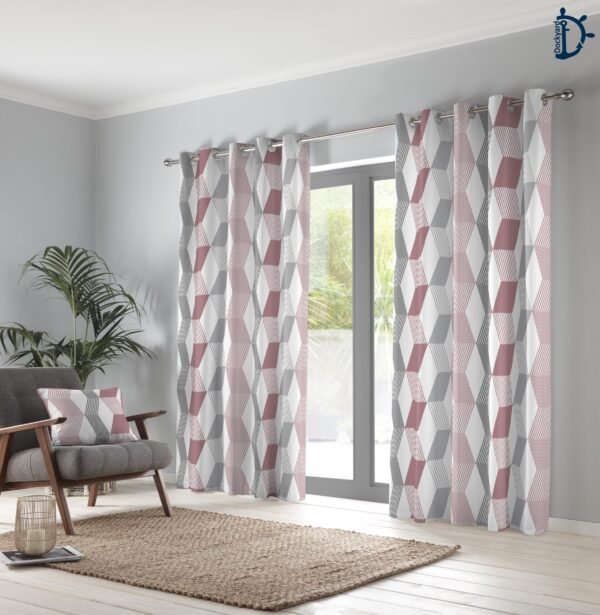 curtains Geo Wall Blush