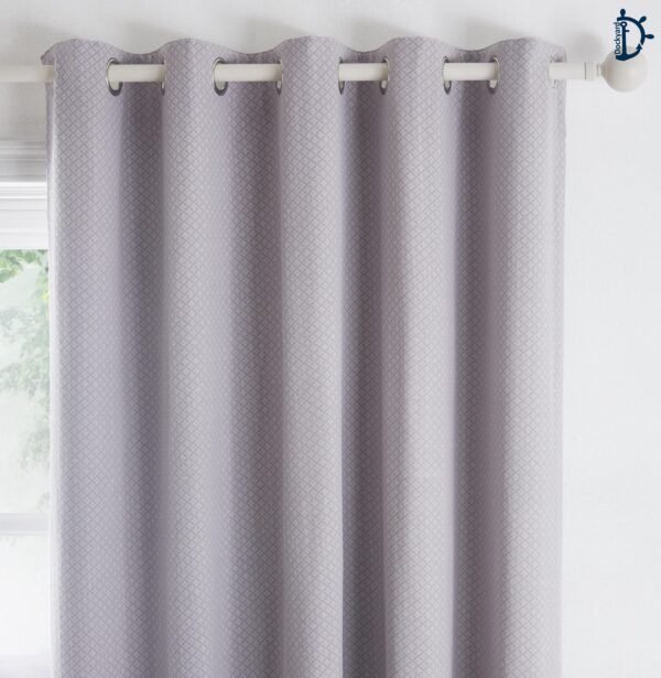 curtains Diamond Texture Silver Grey