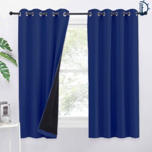 Sunblock Blackout Curtain PAIR - Light Blocking Curtain PAIR - 2 Piece 6.5ft x 7.5ft
