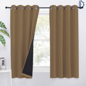 Sunblock Blackout Curtain PAIR - Light Blocking Curtain PAIR - 2 Piece 6.5ft x 7.5ft