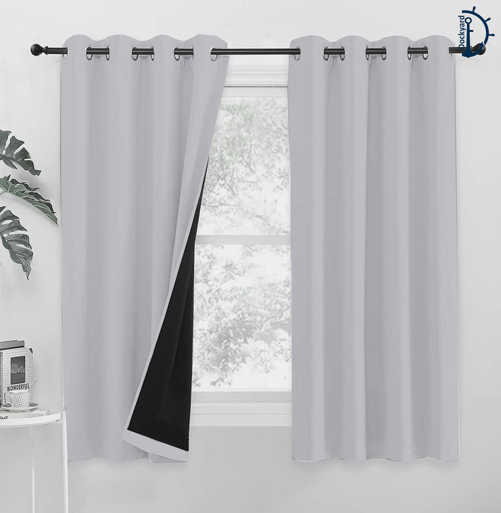 Sunblock Blackout Curtain PAIR - Light Blocking Curtain PAIR - 2 Piece 6.5ft x 7.5ft - Image 3