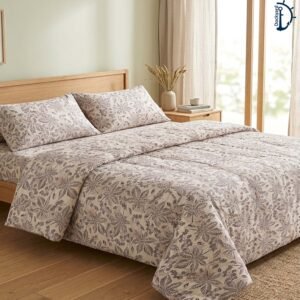 Satin Printed Bed Sheet | Bedsheet set with 2 Pillowcover | 5