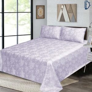 Spring Garden Lavender |  Jacquard Bed Sheet | with Two Pillowcase