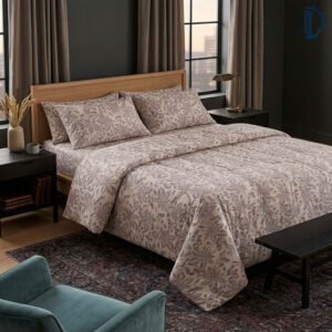 Satin Printed Bed Sheet | Bedsheet set with 2 Pillowcover | 5