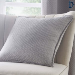 Diamond Texture Jacquard Cushion cover – Charcoal Grey | Single piece cushion cover