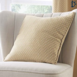 Diamond Texture Jacquard Cushion cover – Mustard Yellow | Single piece cushion cover