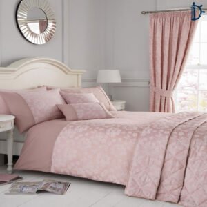 Cherry Blossom Duvet Cover| Blush Pink| Fancy Jacquard Bed Set
