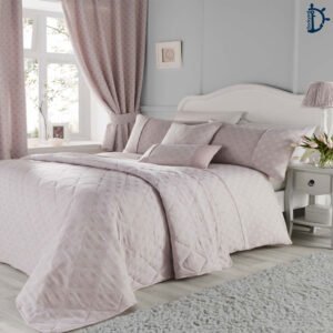 Morning Rays Duvet Set – Blush Pink | Jacquard Quilt Cover Set
