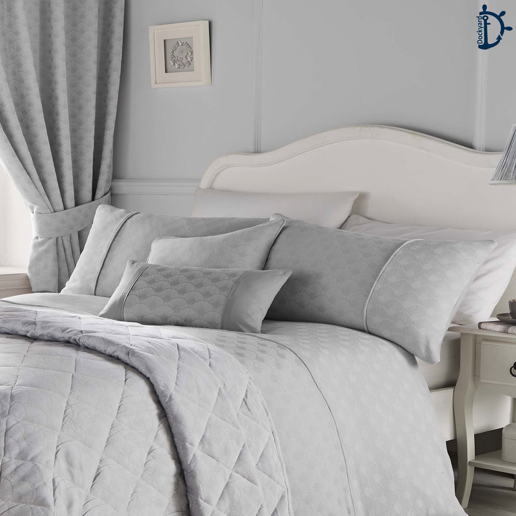 Morning Rays Duvet Set|Silver Grey Fancy Jacquard Quilt Cover - Image 2