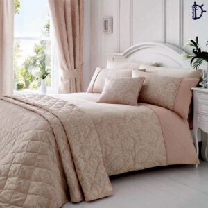 Royal Damask Duvet Cover| Rose Pink| Fancy Jacquard Quilt Cover