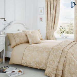 Spring Garden Gold Quilt Cover| Fancy Jacquard Duvet St with Pillowcase