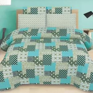 Cotton Percale Bedsheets | Bedsheet set with Pillowcover | Floral Puzzle