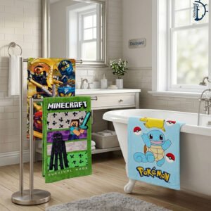 Kids Favorite Character Towel – Soft Cotton Fun for Bath Time!