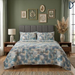 Satin Printed Bed Sheet | Bedsheet set with 2 Pillowcover | 7