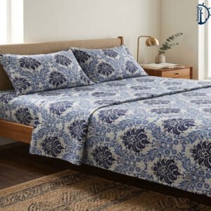 Satin Printed Bed Sheet | Bedsheet set with 2 Pillowcover | 2