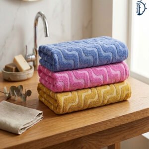 Ripple Effect Towel – Premium Jacquard Weave, Ultra Soft