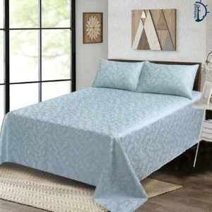 Ebony | Jacquard Bed Sheet | with Two Pillowcase