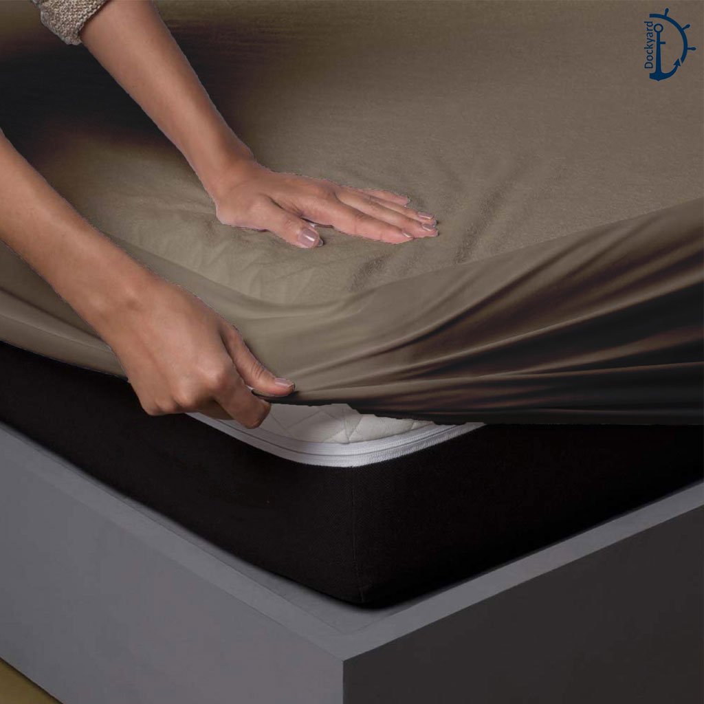 Premium Waterproof Mattress Protector – Classic Brown - Image 2
