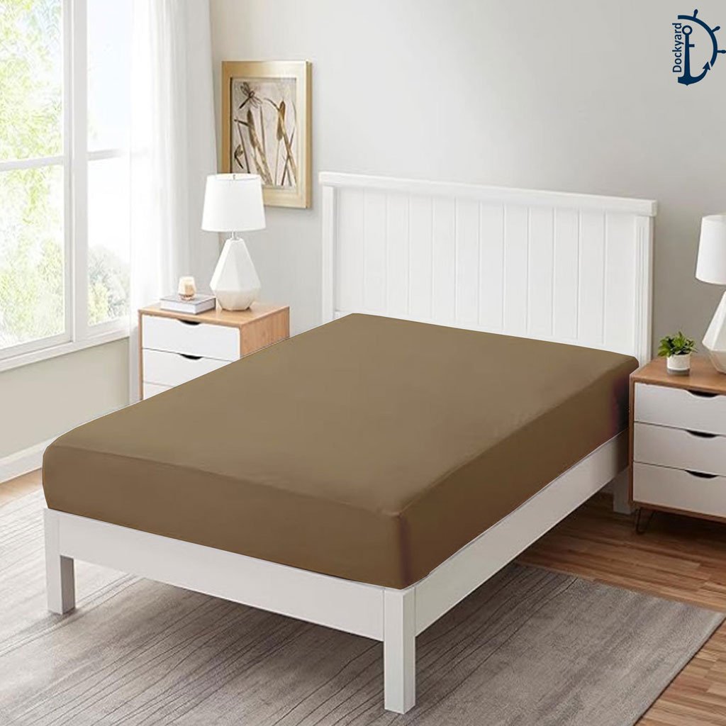 Premium Waterproof Mattress Protector – Classic Brown - Image 4